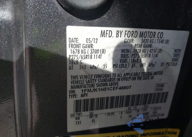 1FMJK1H51CEF48807: 42034078