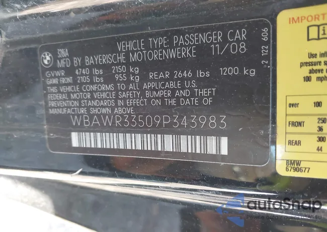 WBAWR33509P343983: 42034364