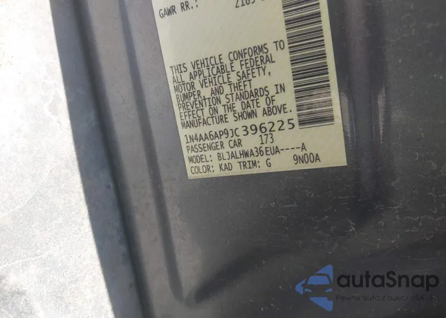 1N4AA6AP9JC396225: 42033756