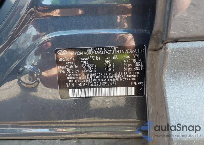 5NMZT3LB2JH092677: 42033763