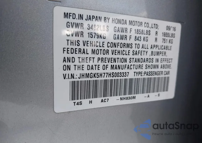 JHMGK5H77HS003337: 42034521