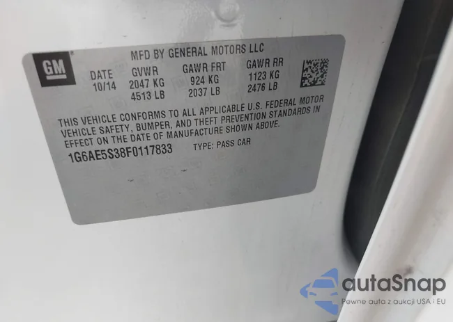 1G6AE5S38F0117833: 42034652