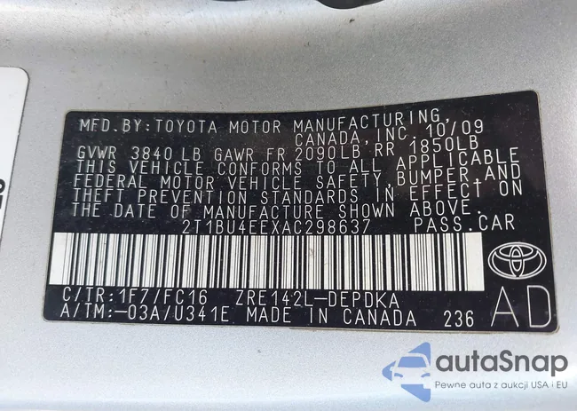 2T1BU4EEXAC298637: 42036415