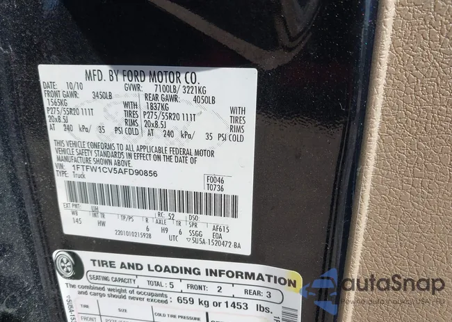 1FTFW1CV5AFD90856: 42036960