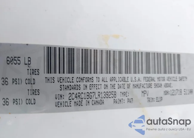 2C4RC1BG7LR139258: 42037040