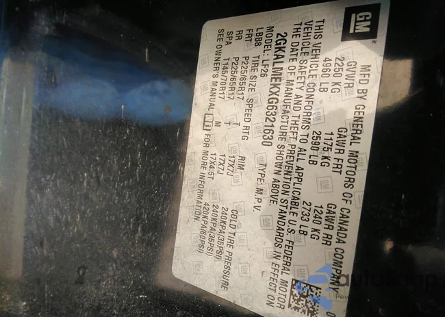 2GKALMEKXG6321630: 42037129