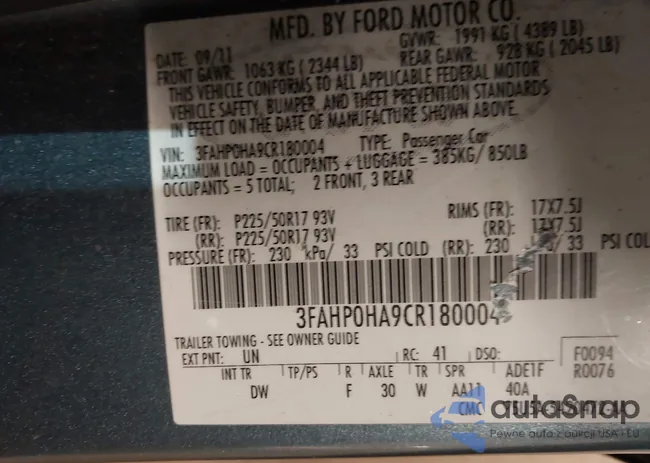 3FAHP0HA9CR180004: 42037384