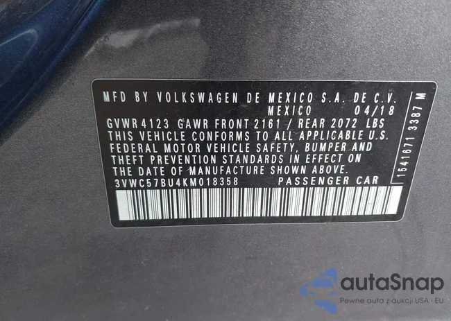 3VWC57BU4KM018358: 42038577