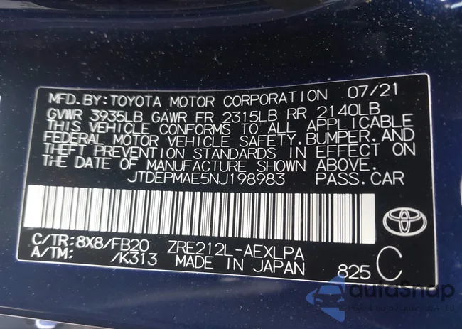 JTDEPMAE5NJ198983: 42039924