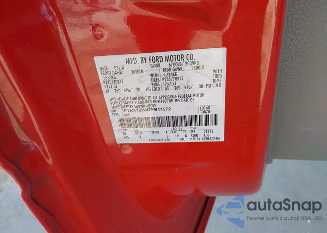 1FTRX12W47FB11572: 42040099