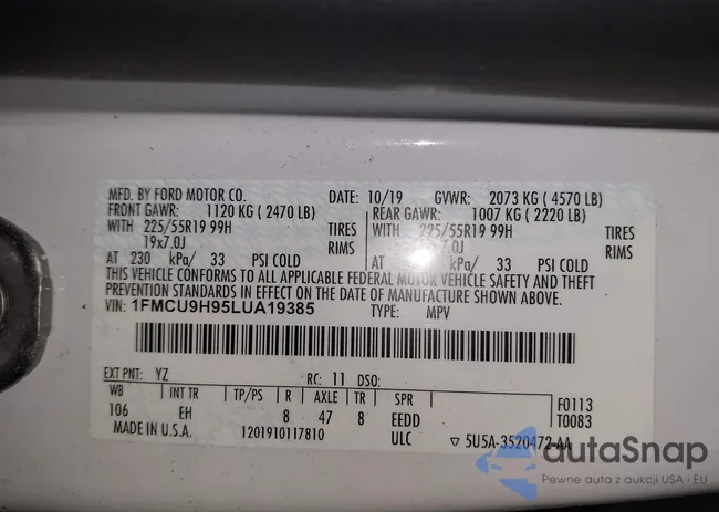 1FMCU9H95LUA19385: 42039448