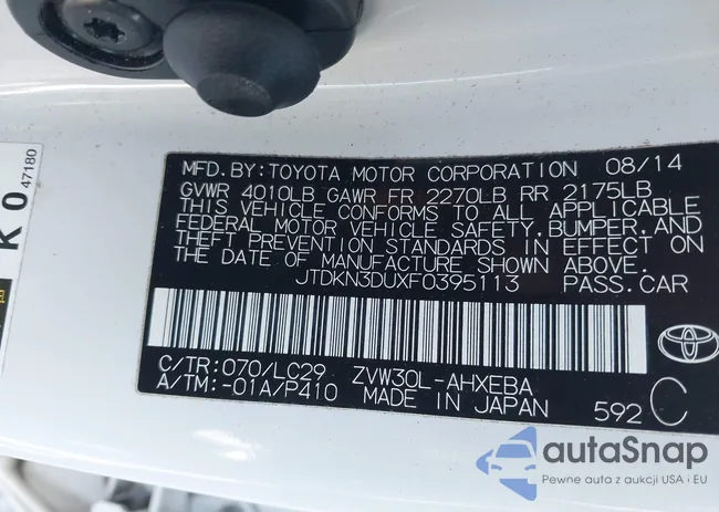 JTDKN3DUXF0395113: 42040924