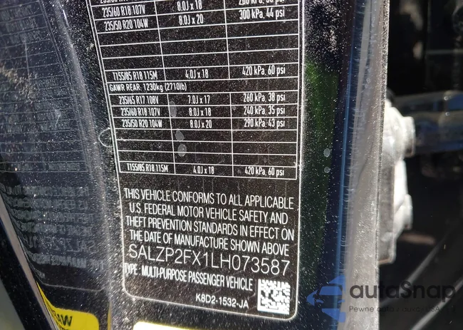 SALZP2FX1LH073587: 42041227