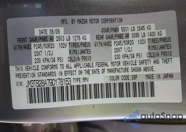 JM3TB28A790178153: 42041312