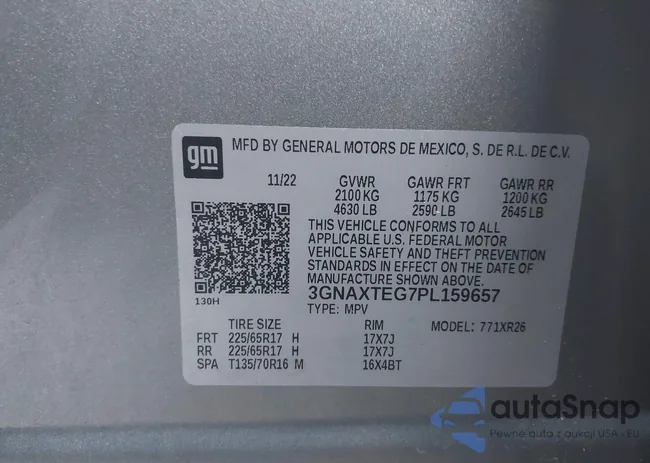 3GNAXTEG7PL159657: 42042001