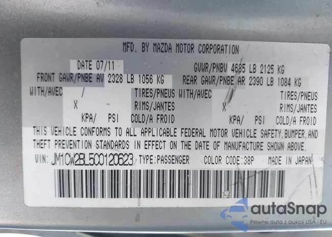 JM1CW2BL5C0120623: 42042180