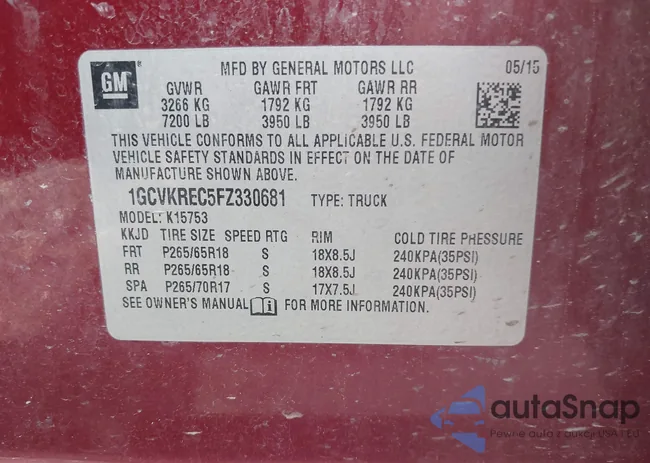 1GCVKREC5FZ330681: 42042210