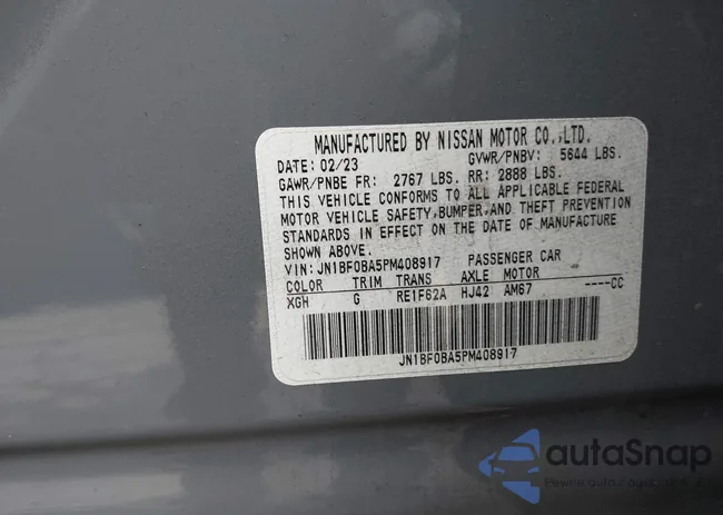 JN1BF0BA5PM408917: 42041650