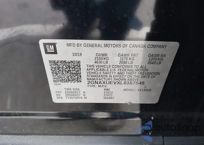 2GNAXUEVXL6167545: 42042908