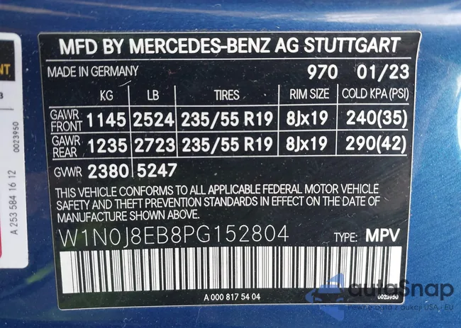 W1N0J8EB8PG152804: 42042668