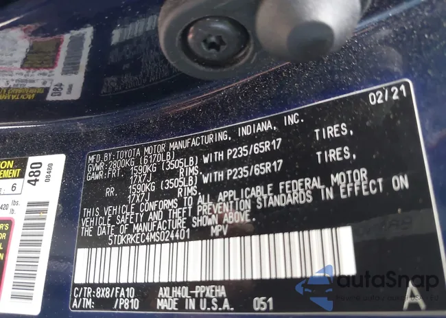 5TDKRKEC4MS024401: 42043932