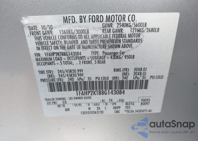 1FAHP2KT8BG143084: 42044120