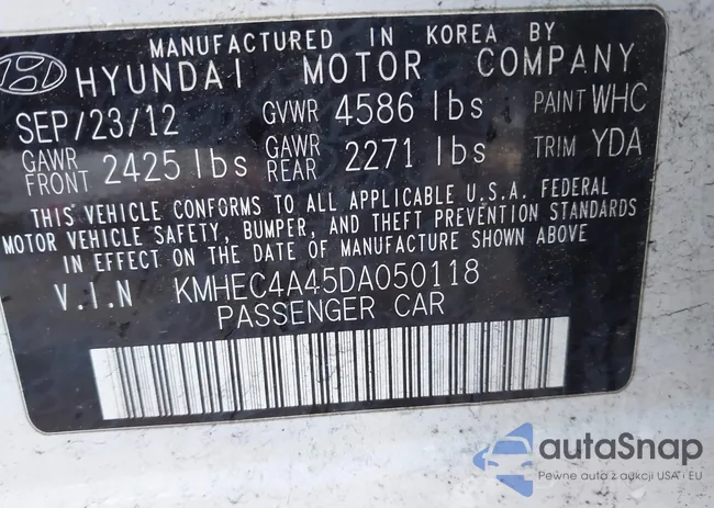 KMHEC4A45DA050118: 42043723