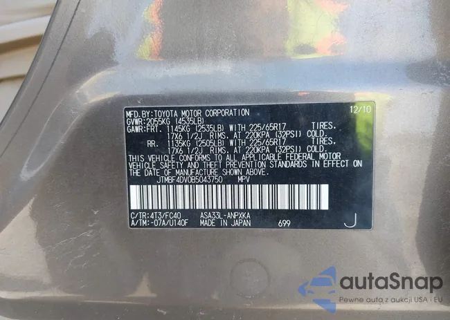 JTMBF4DV0B5043750: 42044903