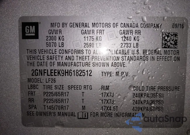 2GNFLEEK9H6182512: 42045169