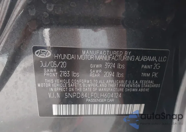 5NPD84LF0LH604124: 42046006