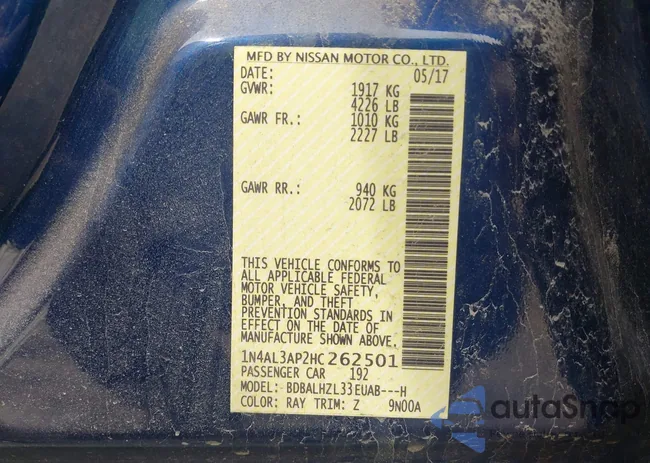 1N4AL3AP2HC262501: 42046290