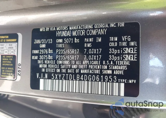 5XYZTDLB4DG061953: 42047412