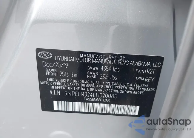 5NPEH4J24LH020085: 42046584