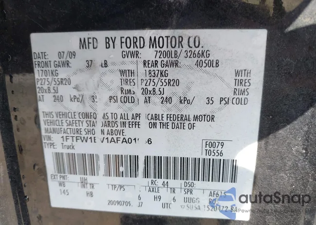 1FTFW1EV1AFA01966: 42047852