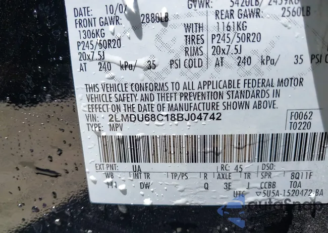 2LMDU68C18BJ04742: 42048084