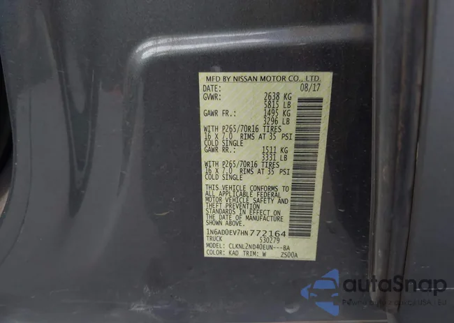 1N6AD0EV7HN772164: 42047423