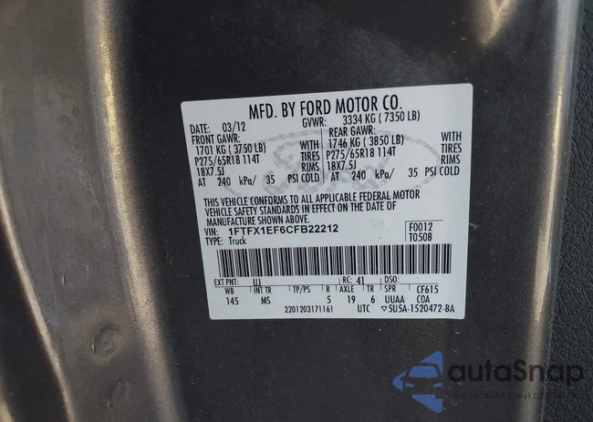 1FTFX1EF6CFB22212: 42048804