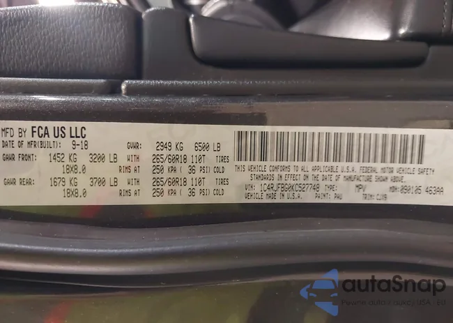 1C4RJFBG0KC527748: 42048994