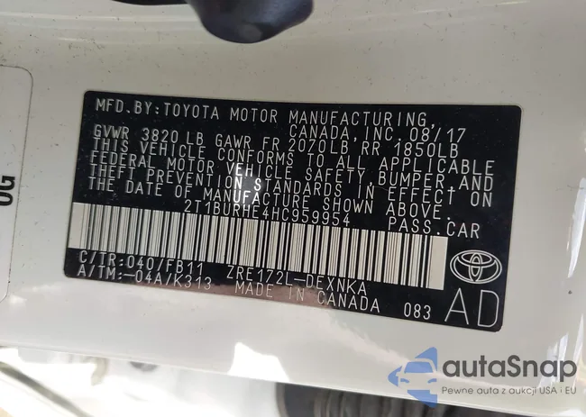 2T1BURHE4HC959954: 42049079