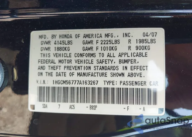 1HGCM56777A163267: 42048483