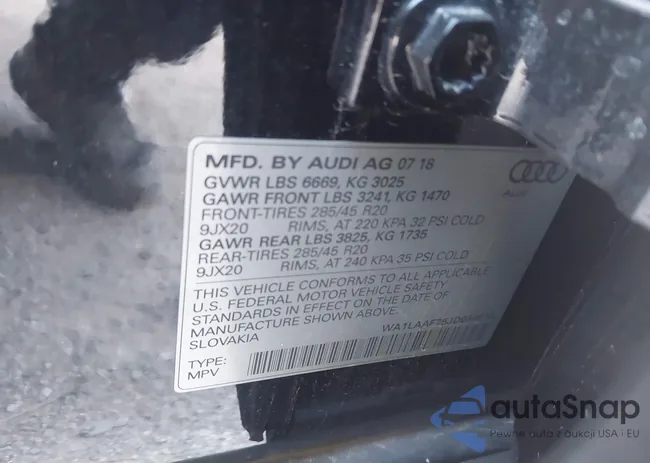 WA1LAAF75JD054810: 42049892