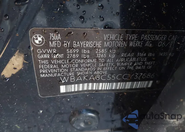 WBAKA8C55CCY37886: 42050003