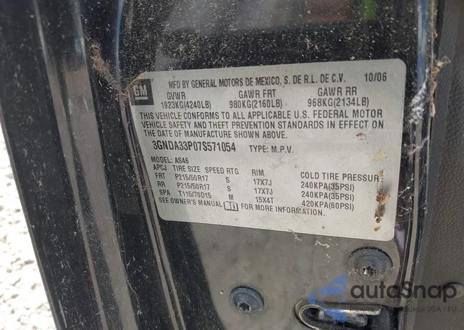 3GNDA33P07S571054: 42050037