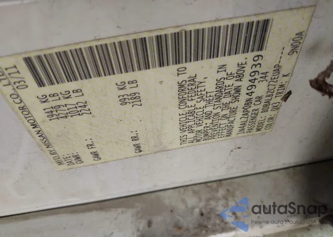 1N4AL2AP0BN494939: 42050377