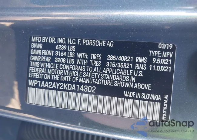 WP1AA2AY2KDA14302: 42049630