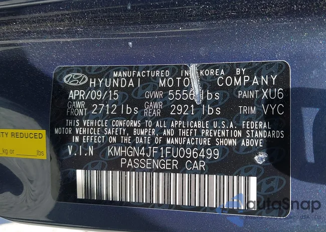 KMHGN4JF1FU096499: 42052288