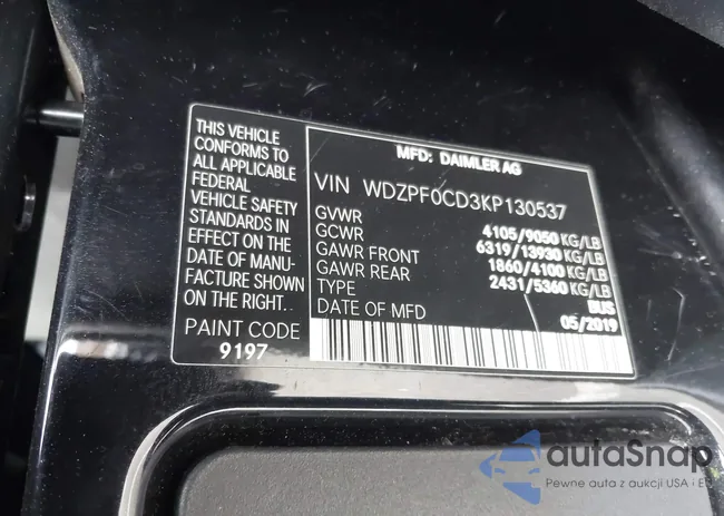 WDZPF0CD3KP130537: 42052916