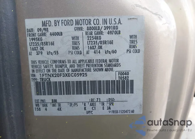 1FTNX20F3XEC0592: 42052987