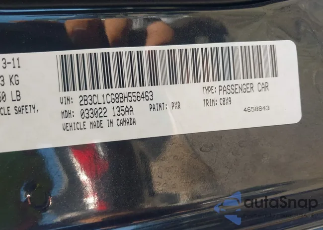 2B3CL1CG8BH556463: 42053328