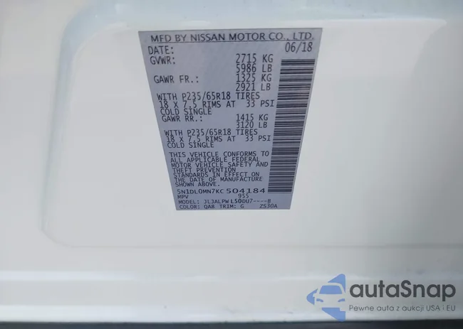 5N1DL0MN7KC504184: 42053366